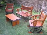 juego de sillones rusticos